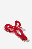 Lily Hair Claw, RED MARBLE BOW - alternate image 1