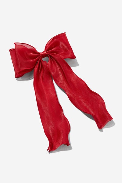 Tilly Hair Bow, RED