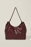 Jamie Chain Tote Bag, BERRY RED & SILVER CHAIN - alternate image 1