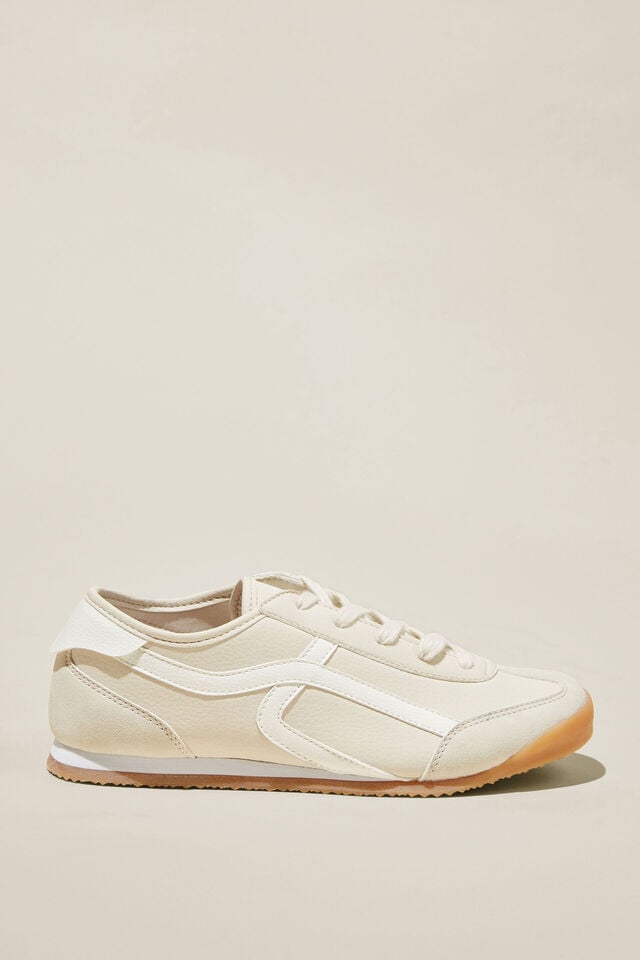 Bri Retro Sneaker, WHITE/BEIGE