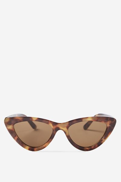 Óculos de Sol - Narrah Short Frame Cateye Sunglasses, DARK TORT