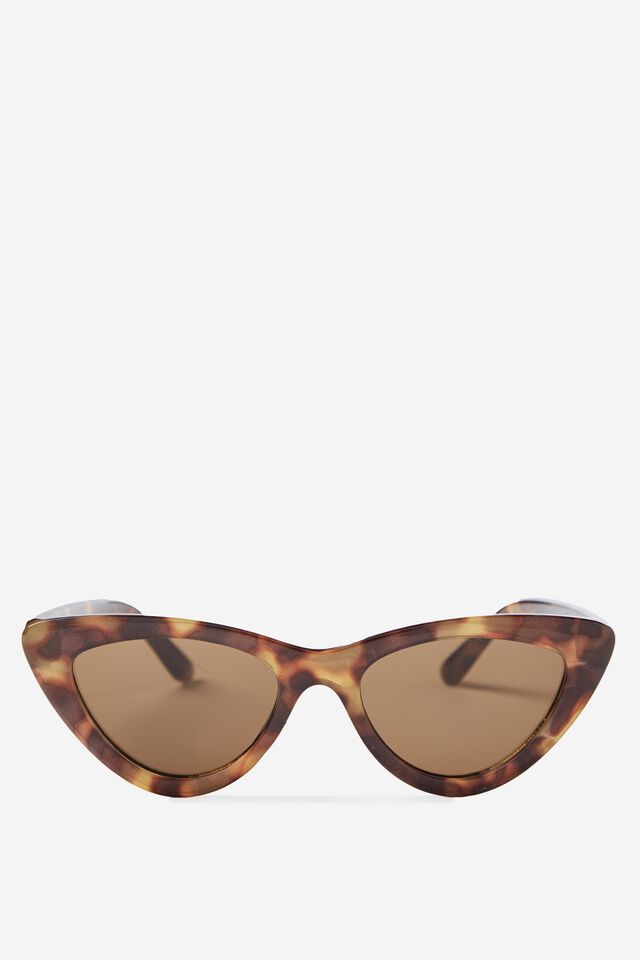 Óculos de Sol - Narrah Short Frame Cateye Sunglasses, DARK TORT