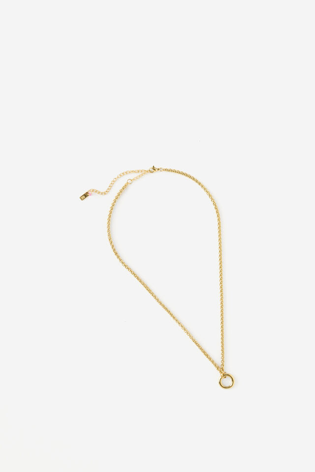 Rubi X Luyanda Zwane, WATERPROOF NECKLACE GOLD CIRCLE