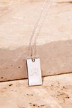 STERLING SILVER PLATED RECTANGLE TAG