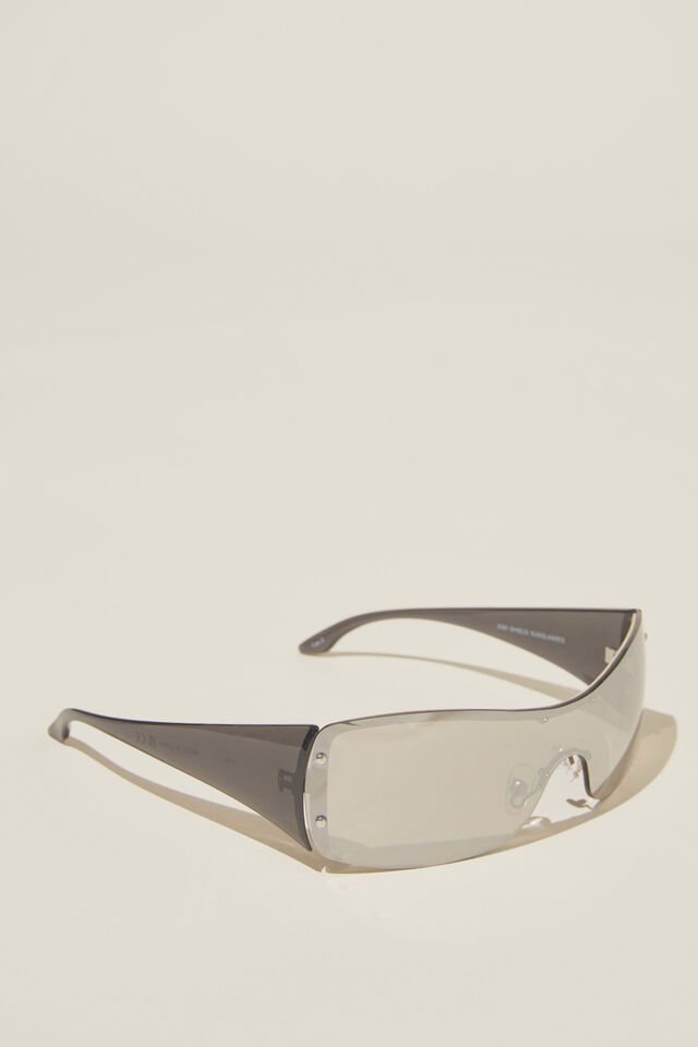 Simi Shield Sunglasses, BLACK REVO
