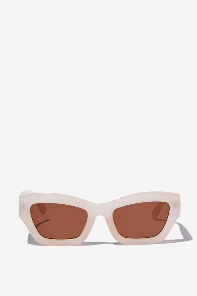 Ciara Cat Eye Sunglasses, MILKY APRICOT