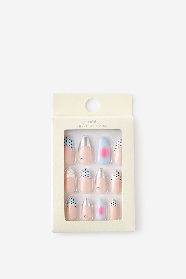 Press On Nails, BLUE CHROME CRUSH.