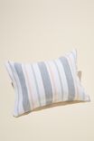 Travesseiro - Cotton Beach Pillow, WHITE GREEN ORANGE STRIPE - vista alternativa 1
