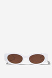 Ruby Round Sunglasses, WHITE - alternate image 1