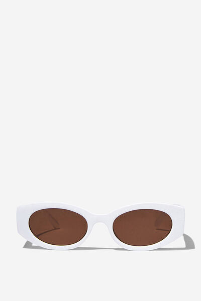 Ruby Round Sunglasses, WHITE