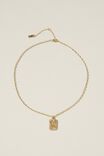 Pendant Necklace, GOLD PLATED CELESTIAL TAG - alternate image 1