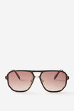 Mikayla Aviator Sunglasses, DEEP TORT/BROWN GRADIENT - example image 1