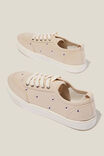 Cara Lace Up Sneaker, CAMEL DAISY EMBROIDERY - alternate image 3