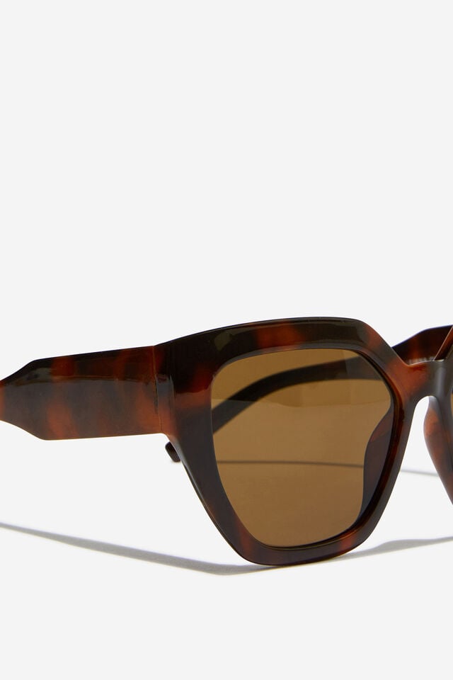 Liana Oversized Sunglasses, TORT