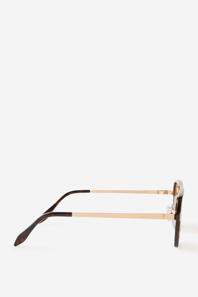 Mikayla Aviator Sunglasses, DEEP TORT/BROWN GRADIENT