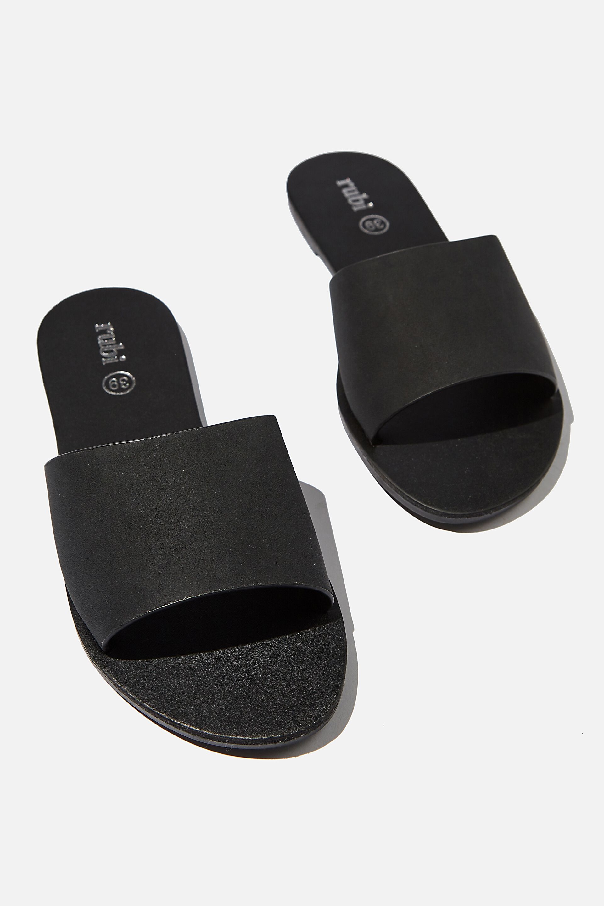black slide in shoes