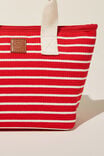 Insulated Lunch Bag, RED STRIPE/ECRU - alternate image 2