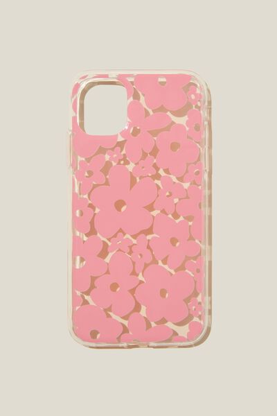 Printed Phone Case Iphone 11, MIMI FLOWER CANDY PINK