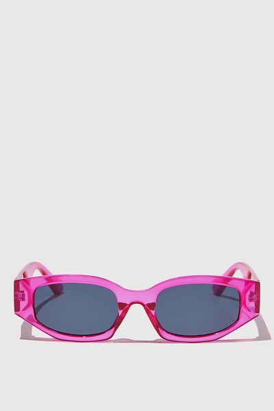 Sophie Angular Sunglasses, PINK