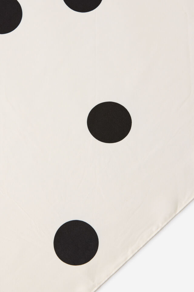 Knot Your Everyday Square Scarf, BLACK SAMI POLKA DOT/ECRU