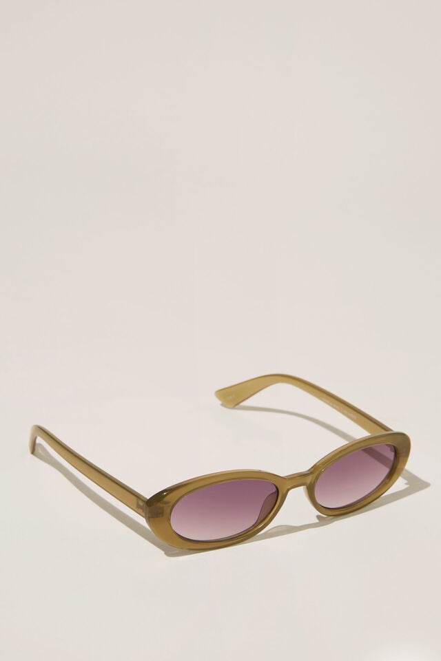 Óculos de Sol - Ophelia Oval Sunglasses, CAMEO GREEN