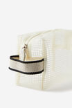 Holiday Mesh Cosmetics Case, WHITE - alternate image 2