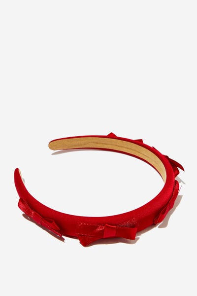 Paris Padded Headband, RED BOWS