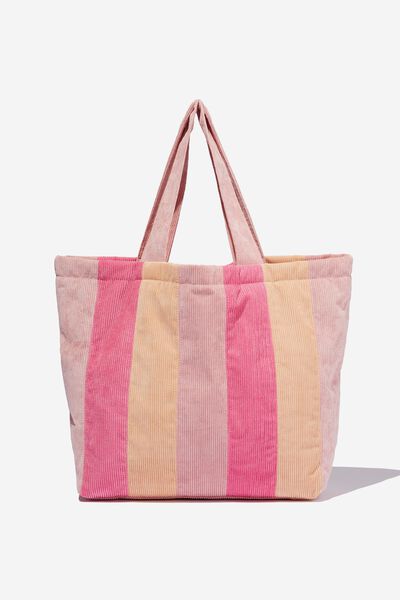 Textured Tote, PINK MULTI CORD