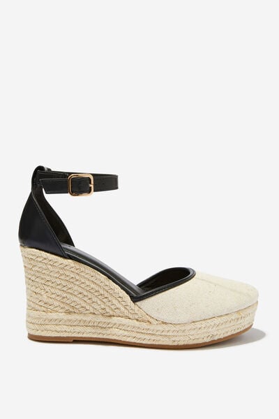 Lola Closed Toe Espadrille, CANVAS/BLACK