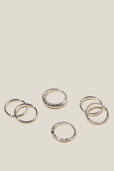 Multipack Rings, STERLING SILVER PLATED CLASSIC