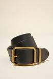Chunky Dad Belt, BLACK/ANTIQUE GOLD - alternate image 1