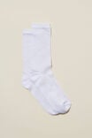 Pretty Pointelle Socks, WHITE - alternate image 1