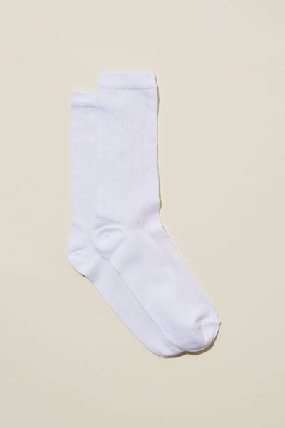 Pretty Pointelle Socks, WHITE
