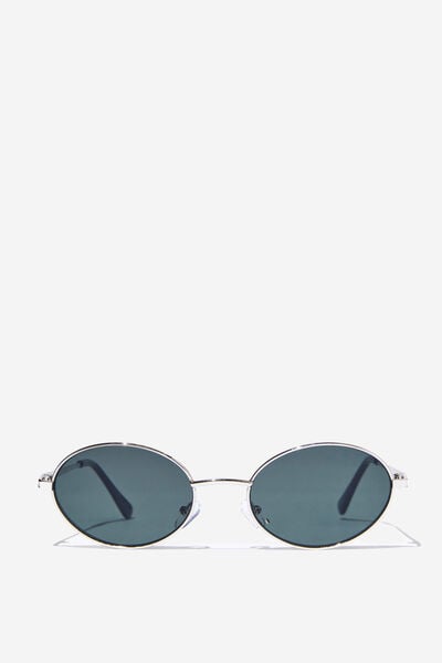 Lisa Metal Sunglasses, GREEN/SILVER