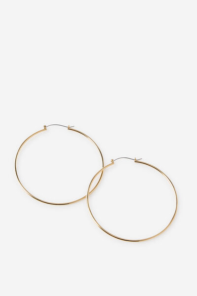 Large Hoop Earring, UP GOLD OVERSIZED FINE HOOP