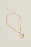 Pendant Necklace, GOLD PLATED STARFISH - alternate image 1