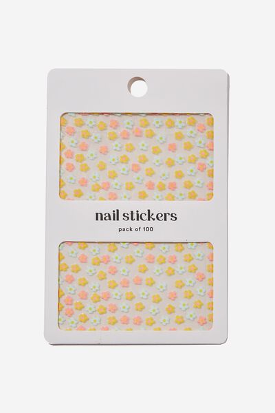 Nail Stickers, DAISIES MULTI