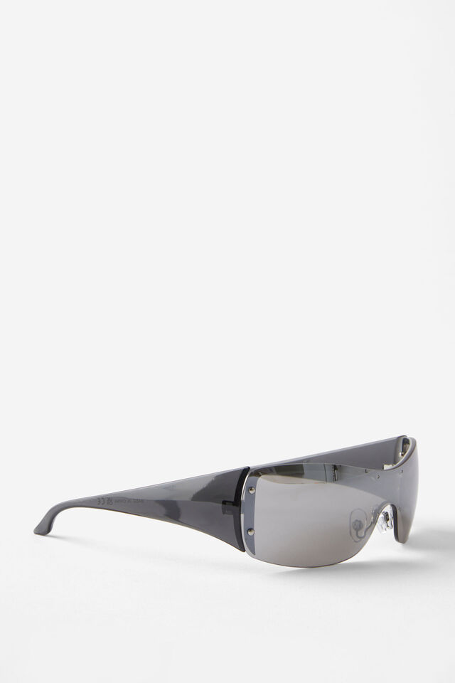 Simi Shield Sunglasses, BLACK REVO