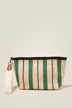Commuter Pouch, NATURAL STRIPE/GREEN - alternate image 1