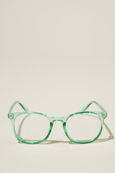 Rachel Round Blue Light Glasses, GREEN CRYSTAL