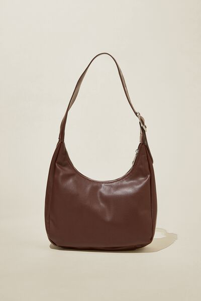 Amelia Shoulder Bag, CHOCOLATE