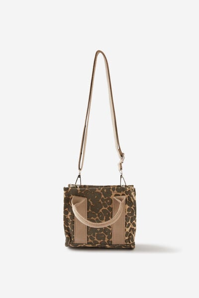 The Mini Stand By Tote, LEOPARD CANVAS