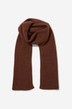 Fluffy Yarn  Scarf, CHOCOLATE - alternate image 1