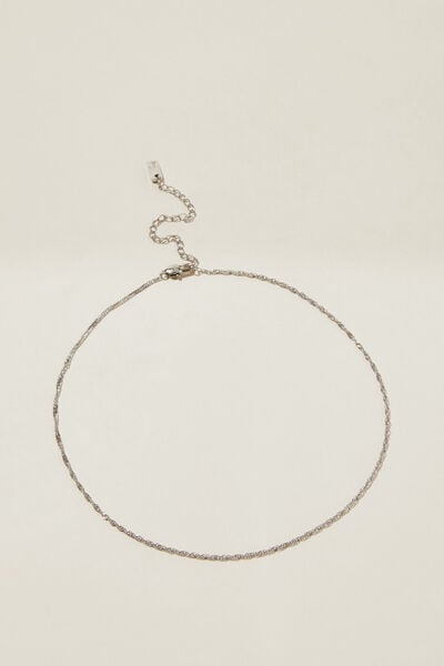 Waterproof Fine Chain Necklace, STAINLESS STEEL TWIST CHAIN