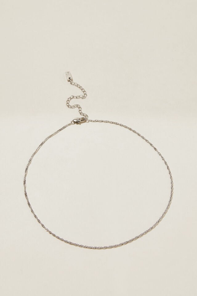 Waterproof Fine Chain Necklace, STAINLESS STEEL TWIST CHAIN