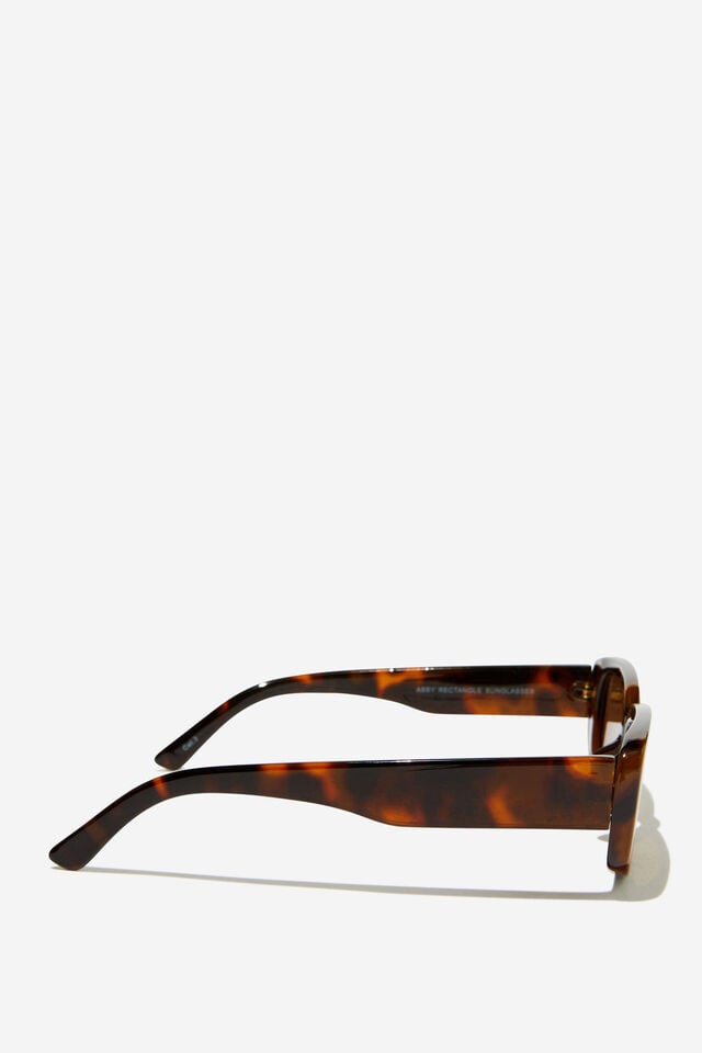 Abby Rectangle Sunglasses, DEEP TORT