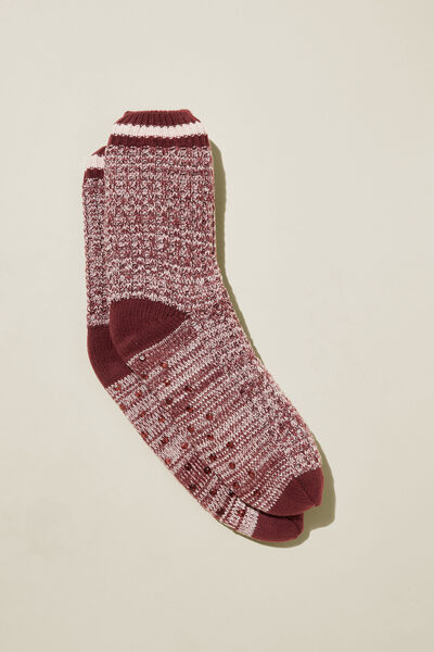 The Holiday Lounging Sock, BERRY TWIST