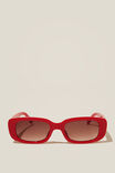 Abby Rectangle Sunglasses, SCARLET RED - alternate image 1