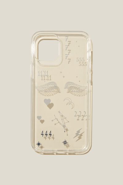 Printed Phone Case Iphone 12/12 Pro, ANGEL ENERGY SILVER