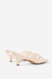 Penny Strappy Kitten Heel, IVORY PU - example image 3